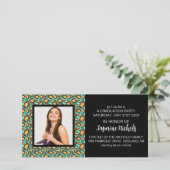 Dierenprint Afstudeerfoto Kaarten [Teal] (Staand voorkant)