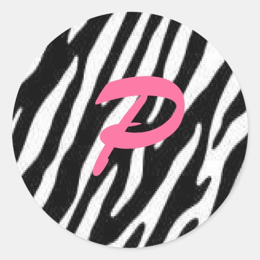 Dierenprint alfabet sticker (Voorkant)