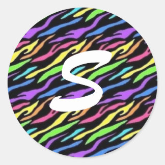 Dierenprint alfabet sticker