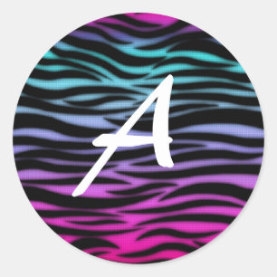 Dierenprint alfabet sticker