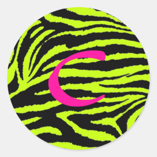 Dierenprint alfabet sticker