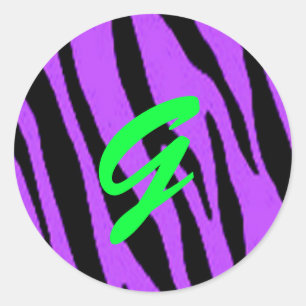 Dierenprint alfabet sticker
