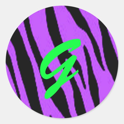 Dierenprint alfabet sticker (Voorkant)