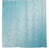 Dierenprint Blauw Glitter Glam Douchegordijn (Voorkant)