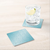 Dierenprint Blauw Glitter Glam Kartonnen Onderzetters (Insitu)