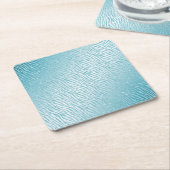 Dierenprint Blauw Glitter Glam Kartonnen Onderzetters (Schuin)