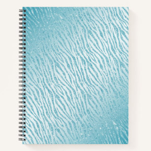 Dierenprint Blauw Glitter Glam Notitieboek
