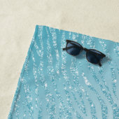 Dierenprint Blauw Glitter Glam Strandlaken (In situ)