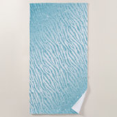 Dierenprint Blauw Glitter Glam Strandlaken (Voorkant)