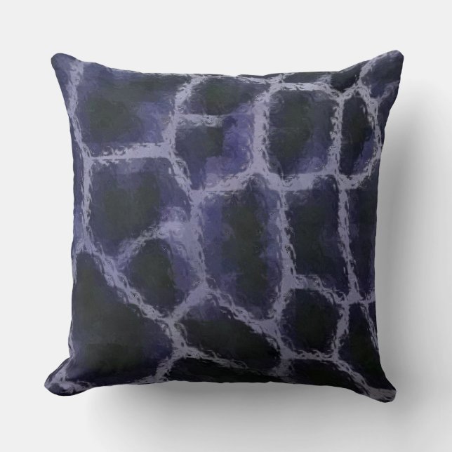 Dierenprint Blauw Kussen (Voorkant)