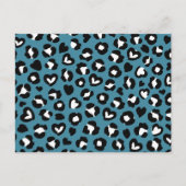 Dierenprint, Blauwe luipaard, Cheetah Spots, Harte Briefkaart (Voorkant)