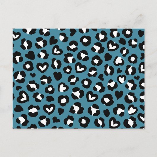 Dierenprint, Blauwe luipaard, Cheetah Spots, Harte Briefkaart (Voorkant)