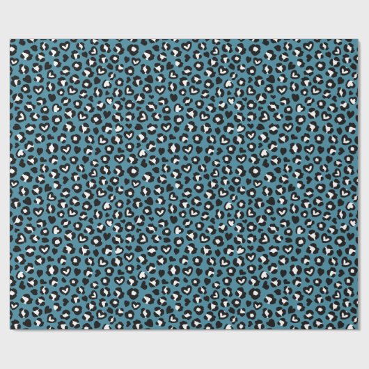 Dierenprint, Blauwe luipaard, Cheetah Spots, Harte Cadeaupapier (Vlak)