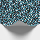 Dierenprint, Blauwe luipaard, Cheetah Spots, Harte Cadeaupapier (Hoek)