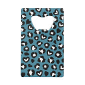 Dierenprint, Blauwe luipaard, Cheetah Spots, Harte Creditkaart Flessenopener (Voorkant)