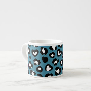 Dierenprint, Blauwe luipaard, Cheetah Spots, Harte Espresso Kop