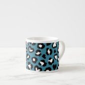 Dierenprint, Blauwe luipaard, Cheetah Spots, Harte Espresso Kop (Voorkant rechts)