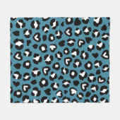 Dierenprint, Blauwe luipaard, Cheetah Spots, Harte Fleece Deken (Voorkant (Horizontaal))