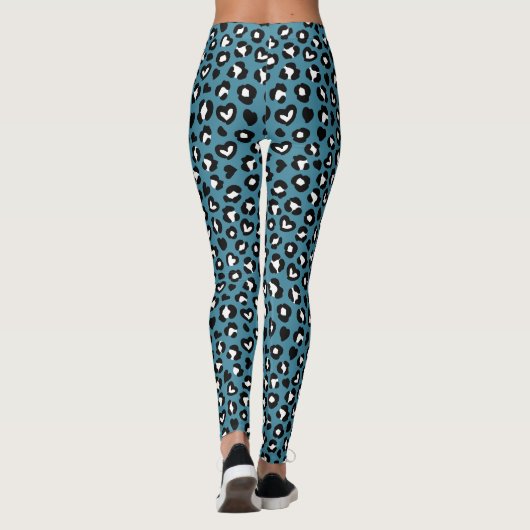 Dierenprint, Blauwe luipaard, Cheetah Spots, Harte Leggings (Achterkant)