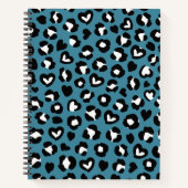Dierenprint, Blauwe luipaard, Cheetah Spots, Harte Notitieboek (Voorkant)