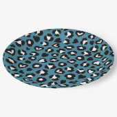 Dierenprint, Blauwe luipaard, Cheetah Spots, Harte Papieren Bordje (Gekanteld)