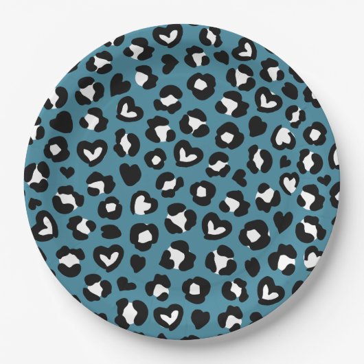 Dierenprint, Blauwe luipaard, Cheetah Spots, Harte Papieren Bordje (Voorkant)