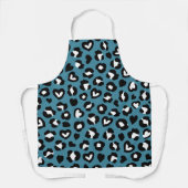 Dierenprint, Blauwe luipaard, Cheetah Spots, Harte Schort (Voorkant)