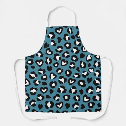 Dierenprint, Blauwe luipaard, Cheetah Spots, Harte Schort (Voorkant)