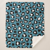 Dierenprint, Blauwe luipaard, Cheetah Spots, Harte Sherpa Deken (Voorkant)