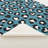 Dierenprint, Blauwe luipaard, Cheetah Spots, Harte Sherpa Deken (3/4)