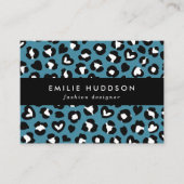 Dierenprint, Blauwe luipaard, Cheetah Spots, Harte Visitekaartje (Voorkant)