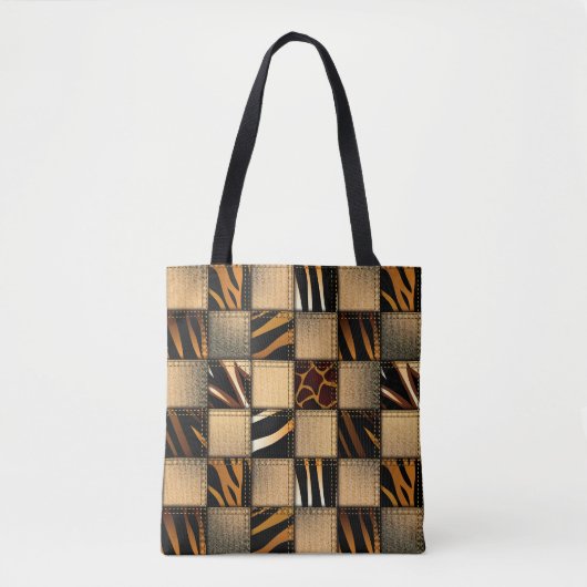 Dierenprint boodschappentas tote bag (Voorkant)