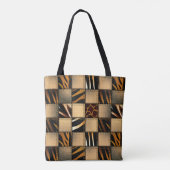 Dierenprint boodschappentas tote bag (Achterkant)