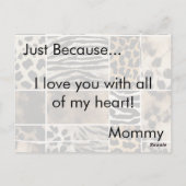 Dierenprint - Briefkaart (Achterkant)