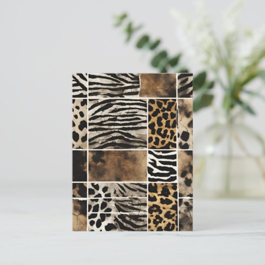 Dierenprint - Briefkaart (Staand voorkant)