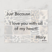 Dierenprint - Briefkaart (Achterkant)