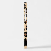 Dierenprint, Bruin Luipaard, Harten, Jouw naam iPhone Hoesje (Linkerkant)