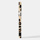 Dierenprint, Bruin Luipaard, Harten, Jouw naam iPhone Hoesje (Rechterkant)