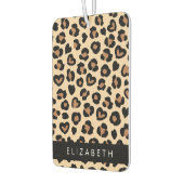 Dierenprint, Bruin Luipaard, Harten, Jouw naam Luchtverfrisser (Links)