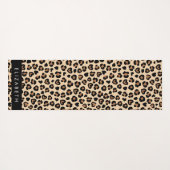 Dierenprint, Bruin Luipaard, Harten, Jouw naam Yogamat (Achterkant (horizontaal))