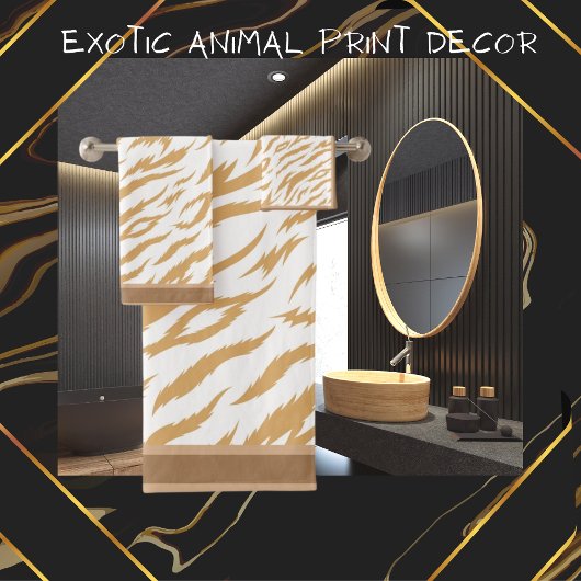 Dierenprint Bruin Wit Bad Handdoek