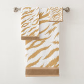 Dierenprint Bruin Wit Bad Handdoek (Insitu)