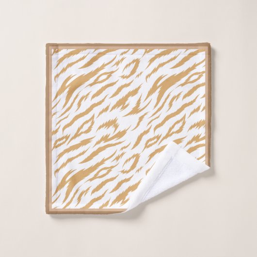 Dierenprint Bruin Wit Bad Handdoek (Wasdoekje)