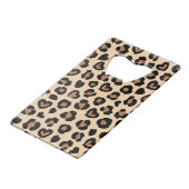 Dierenprint, Bruine luipaard, Cheetah Spots, Harte Creditkaart Flessenopener (Achterkant Gekanteld)