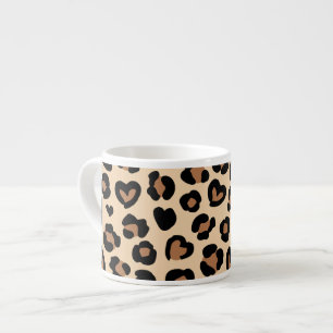 Dierenprint, Bruine luipaard, Cheetah Spots, Harte Espresso Kop