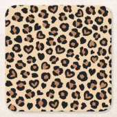 Dierenprint, Bruine luipaard, Cheetah Spots, Harte Kartonnen Onderzetters (Voorkant)