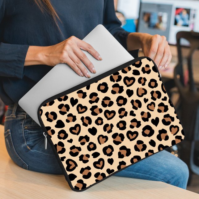 Dierenprint, Bruine luipaard, Cheetah Spots, Harte Laptop Sleeve (Creator heeft geüpload)