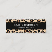 Dierenprint, Bruine luipaard, Cheetah Spots, Harte Mini Visitekaartje (Voorkant)