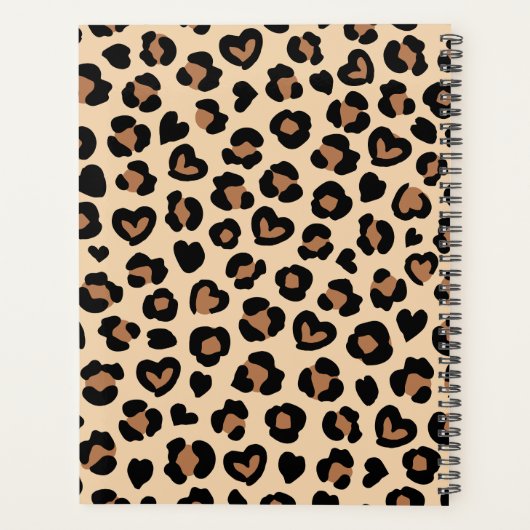Dierenprint, Bruine luipaard, Cheetah Spots, Harte Planner (Achterkant)