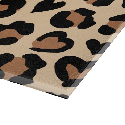 Dierenprint, Bruine luipaard, Cheetah Spots, Harte Snijplank (Hoek)